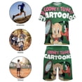 thumbnail image 5 of Looney Tunes Cartoons Boys Girls Short Sleeve Mesh T-Shirt And Shorts Outfit Set Summer Clothes Set for Kids, 5 of 8