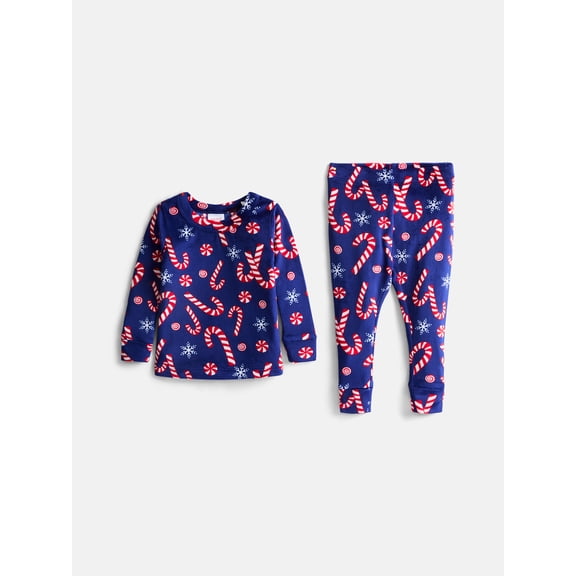 Holiday Time Toddler Boys Top and Pants Fleece Pajama Set, 2-Piece, Sizes 12M-5T