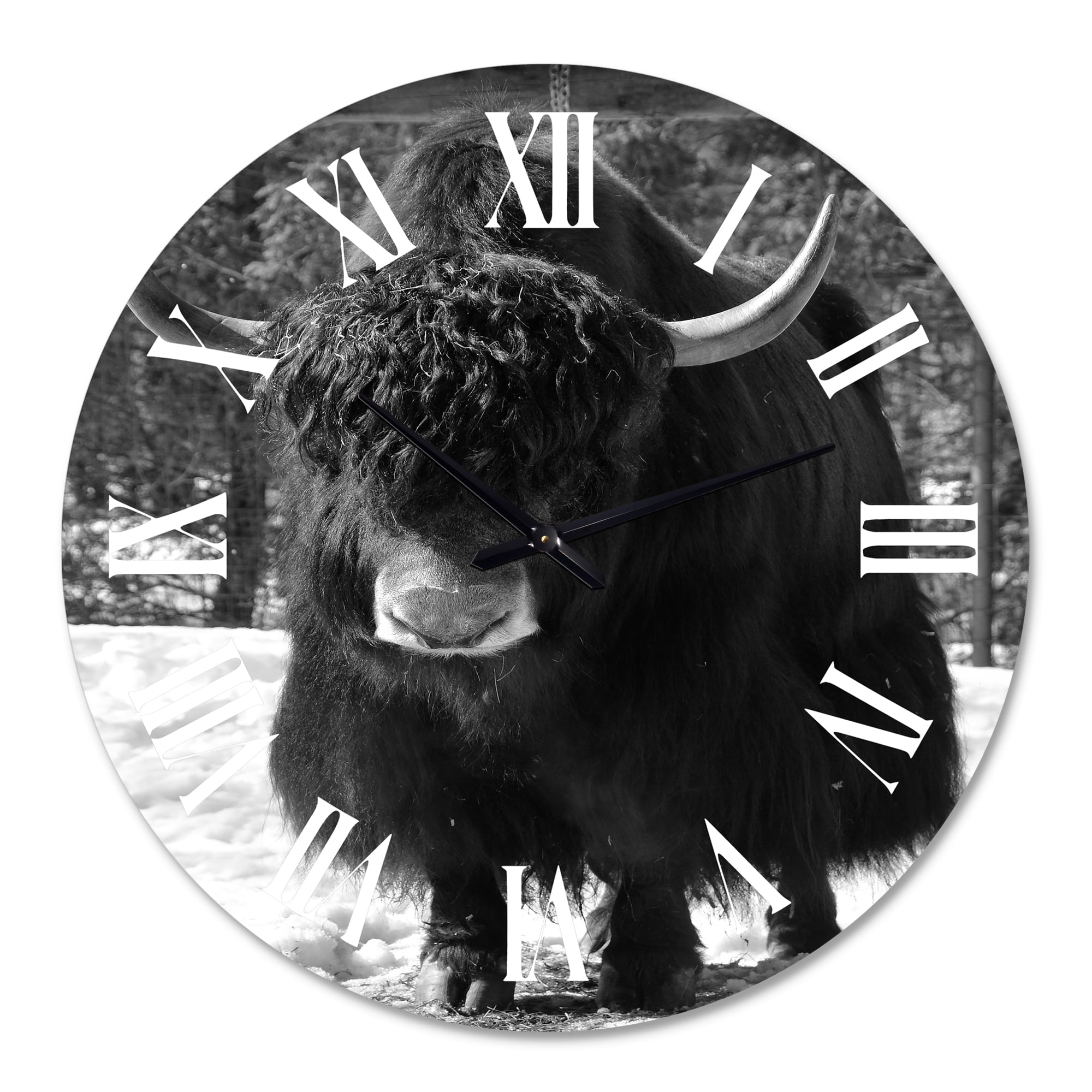 Designart 1 in Quartz Farmhouse Wall Clock
