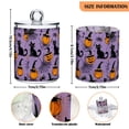 thumbnail image 5 of Yayeee 2 Pack Qtip Holder Bathroom Cotton Swab Canister with Lid Clear Dispenser Set, Halloween Pumpkin, 5 of 6