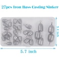 thumbnail image 7 of Fishing Iron Weight Sinker - 27 Bass Casting Sinker Weight Bell Sinker Iron Fishing Sinker with Ring for Saltwater Freshwater Fishing, 7 of 7