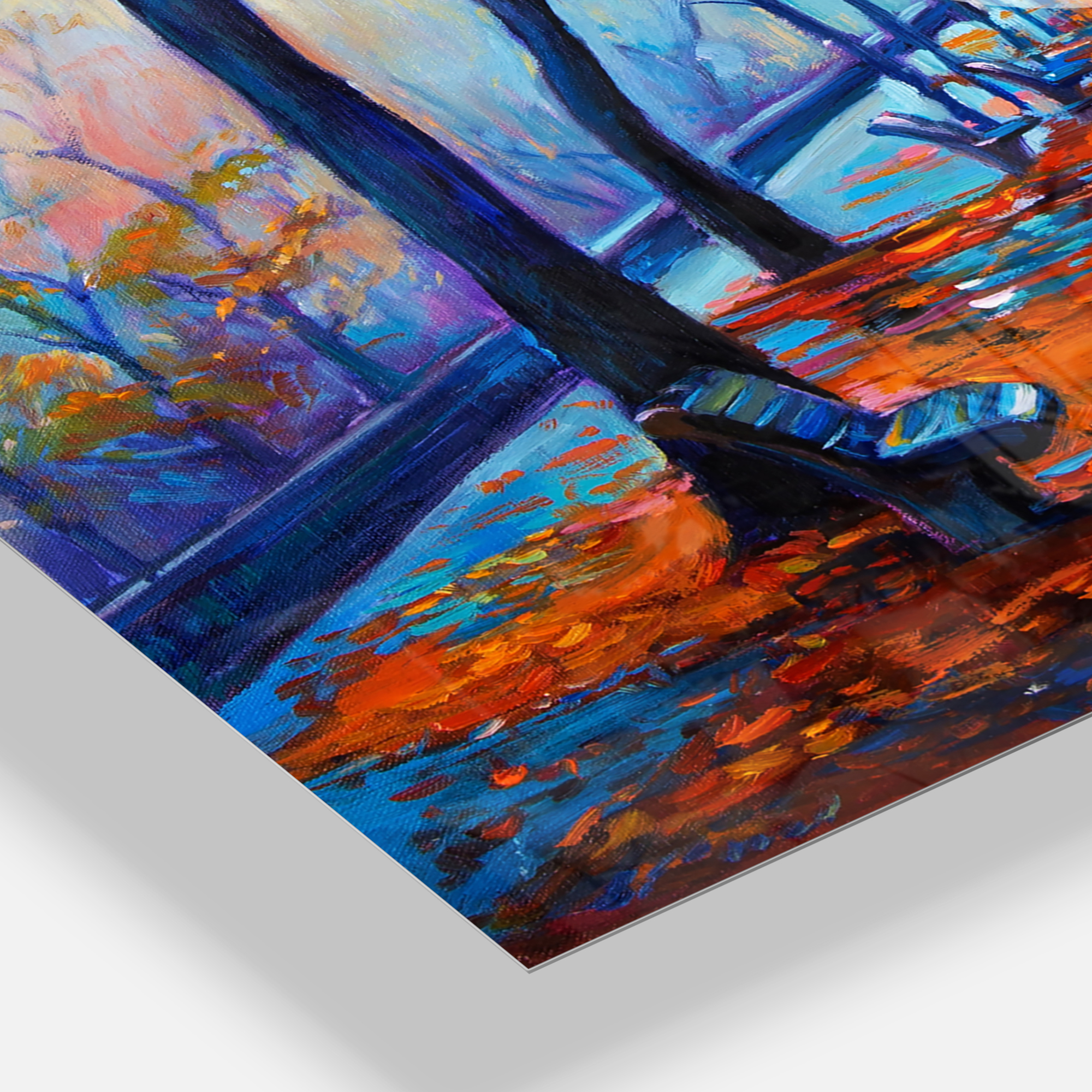 Designart 'Autumn Park in Golden Sunset' Landscapes wall clock
