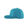 thumbnail image 3 of Top Headwear Plain Flat Bill Fitted Hat, Turquoise 6 7/8, 3 of 4