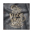thumbnail image 1 of Saying Decorative Satin Napkins Set of 4, Have a Day Positive Message Lettering in Cup of Coffee with Hearts and Swirls, Square Fabric Party & Dinner Napkin, 12", Multicolor, by Ambesonne, 1 of 2