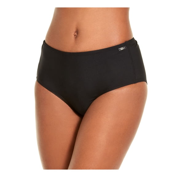 DKNY Women's Navy Logo Stretch Lined Full Coverage Classic High Waisted Swimsuit Bottom XXL