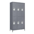 thumbnail image 3 of 3 Door 72"H Metal Lockers With Lock for Employees,Storage Locker Cabinet for Home Gym Office School Garage,Gray, 3 of 10