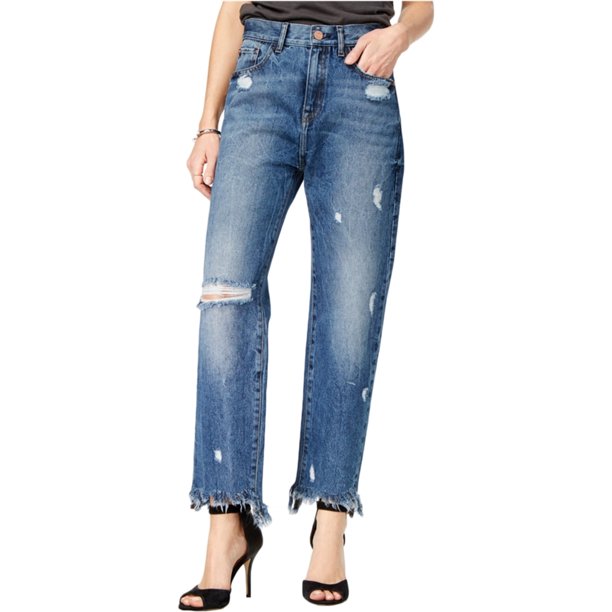 M1858 Jeans de pierna ancha rasgados Frida para mujer, azul, 00