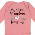 thumbnail image 4 of Inktastic My Great Grandma Loves Me Heart Great Grandchild Boys or Girls Long Sleeve Baby Bodysuit, 4 of 5