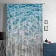 thumbnail image 5 of Blue Ocean Semi Sheer Curtains Drapes for Living Room, Bedroom, French Doors Window 72 Inches Long, Underwater Sea Waves Water Ripple Seascape Rod Pocket Chiffon Curtain Drapery Voile Drape Panel, 5 of 6