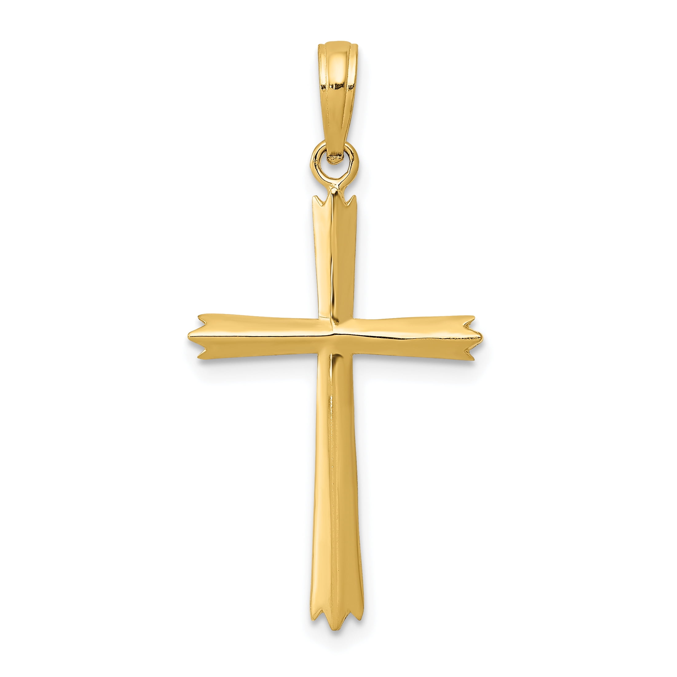 14K Yellow Gold Cross Pendant | Walmart 