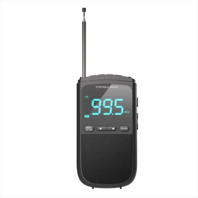 Radio Digital Portátil con Bandas AM/FM, Alerta Meteorológica, Función de Alarma con Conector para Auriculares de 3,5 mm y Batería de 800 MAh.