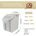 thumbnail image 2 of Large Flour Storage Container Bin 25lb, 4Pack Airtight Rice Storage Containers with Wheels Seal Locking Lid, BPA Free with Measuring Cup&Scoop for Flour, Rice, Grain(Gray), 2 of 9