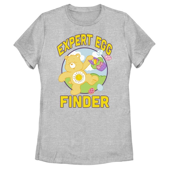 Women's Care Bears Expert Egg Finder Graphic Tee Athletic Heather Medium