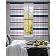 thumbnail image 3 of Pink Grey Striped Sheer Curtains 54 Inch Length 2 Panels Set for Living Room/Bedroom, Farmhouse Stripes Modern Abstract Art Kitchen Curtains Grommet Semi-Sheer Curtains Window Treatments 42"x54"x2, 3 of 7