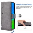 thumbnail image 3 of Huawei P Smart 2020 Wallet Case Huawei P Smart 2020 Cover Premium PU Leather Folio Flip Notebook Cover Vogue Business with Credit Slots Wallet Case for Huawei P Smart 2020 - Gray, 3 of 5