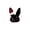 Black, variant on Wizlet Gothic Rabbit Plush Pendant, 5.5in Dark Punk Bunny Head Bag Hanging Ornament For Teen Girls-Red