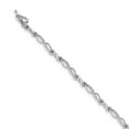 thumbnail image 1 of Real 14kt White Gold Diamond Chain Bracelet; 7.25 inch; for Adults and Teens; for Women and Men, 1 of 2