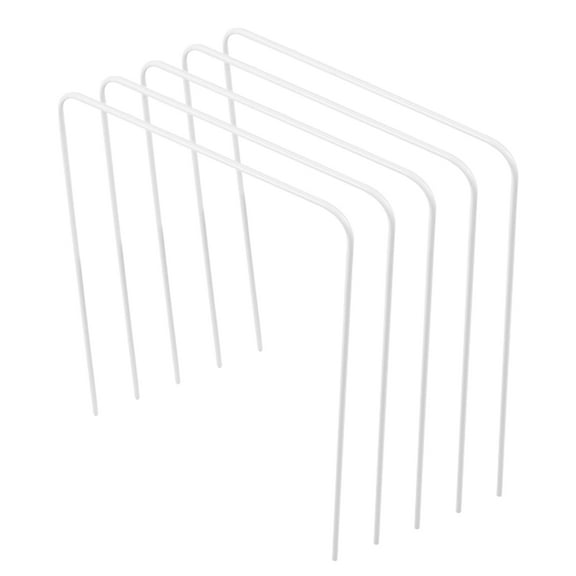 Toyvian 5Pcs Iron Wire Croquet Hoops Replacement White Metal Gates for Outdoor Entertainment
