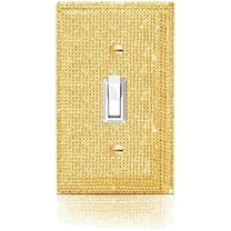 Rhinestone Switch Cover 1 Pack,Glitter Rhinestones Light Switch Cover,Switch Diamond Face Cover,Bling Outlet Covers for Home Decor,Diamond-Encrusted Switch Panel (Gold)