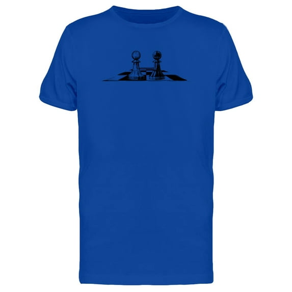 Two Chess Pawns Grunge Tee Men's -Image by Shutterstock