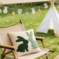 thumbnail image 7 of TanSiDing Easter Bunny Embroidered Cushion Cover Sofa Pillow Case, 3D Puffy Embroidery Soft Decorative Throw Pillow for Living Room Bedroom Holiday Decor, 7 of 7