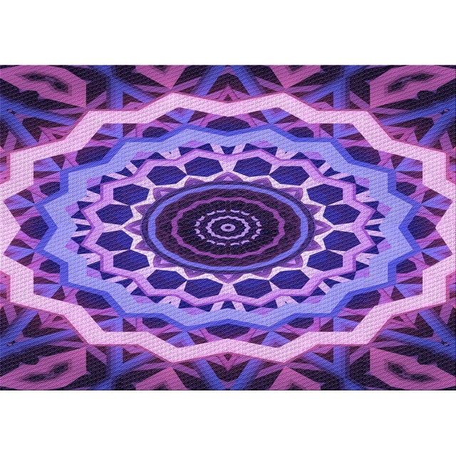 Ahgly Company Tapis d'Intérieur Lavables en Machine à l'Héliotrope de Transition, 4' x 6'