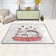 thumbnail image 2 of SKYSONIC Wedding Cat Couple Non-Slip Area Rug, Sweet Valentines Day Floor Carpet Comfort Floor Mats Decor for Indoor Front Porch,Living Room, Bedroom,Kitchen,72"x48", 2 of 5
