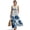 Blue Lotus Leaf, variant on Vintage Lemon Birds Floral Print Maxi Dress for Women Crewneck Sleeveless A-line Casual Dresses Summer Beach Vacation Long Dresses Flowy Sundress with Pockets, 3X-Large