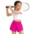 thumbnail image 2 of FAIWAD Girls Athletic Shorts Kids Summer Casual Elastic Waist Workout Tennis Shorts Lightweight Running School Shorts, 2 of 9