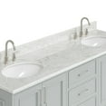 thumbnail image 4 of Ariel Stafford 73 Inch Double Oval Sink Vanity With Carrara White Marble Countertop W/0.75" Edge In Grey, 4 of 10