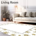 thumbnail image 2 of ODIKA 3'x5' Machine Washable Non-Slip Area Rug, Luxurious Holiday Festive Bronzing Ornament High Traffic Rug with Pad, White, 734498, 2 of 8