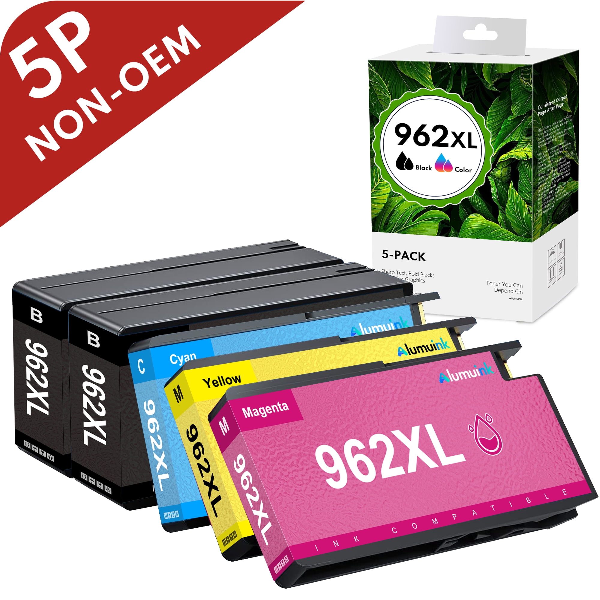 962XL Color Ink Cartridge Replacement for HP Pro 9010 9010e 9020 9025