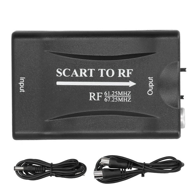 Scart to RF Video Adapter for 67.25MHz/61.25MHz RF Output Converter for TV Box