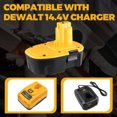 thumbnail image 4 of 2Pack Upgraded to 4.8Ah 14.4V DC9091 DW9094 Ni-MH Replacement for 14.4V Battery XRP DW9091 DW935 DE9038 DE9091 DE9092, 4 of 5