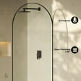 thumbnail image 4 of Porte 34 x 76 Framed Fixed 3/8 in. (10mm) Clear Tempered Glass Shower Door with Black Matte Frame, 4 of 6
