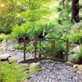 thumbnail image 1 of 3.3FT Metal Arch Zen Garden Bridge with Safety Siderails, Decorative Footbridge, Delicate Floral Scrollwork for Stream, Fish Pond, Brown, 1 of 9