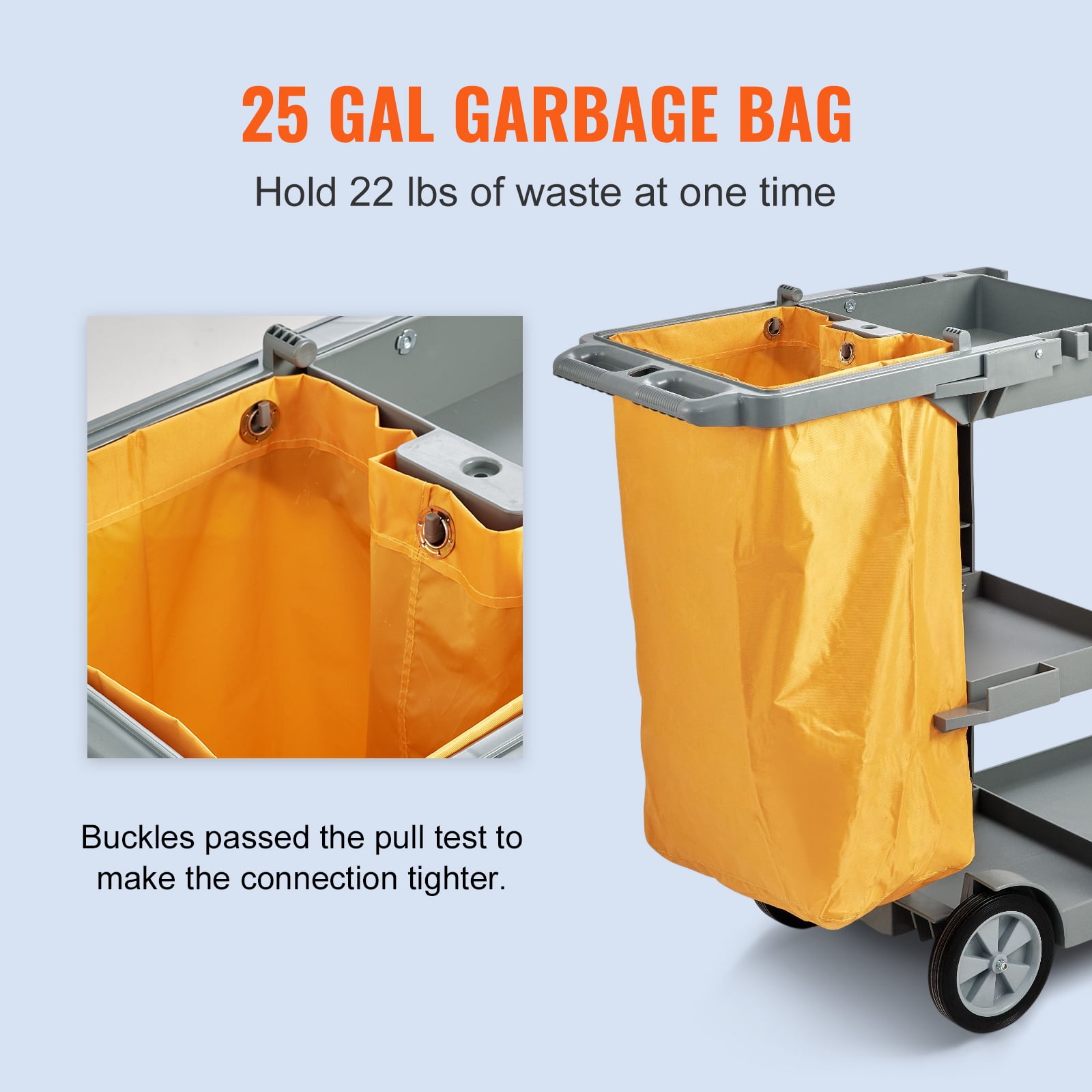 Carlisle Putzwagen – 300 Kg Tragkraft, 49x19x39 Cm, Grau, Aus Polyethylen