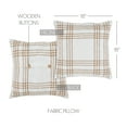 thumbnail image 2 of VHC Brands Plaid Pillow, Wheat, 18x18, 2 of 6