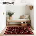 thumbnail image 3 of ODIKA 4'x6' Machine Washable Non-Slip Area Rug, Elegant Fall Foliage Seasonal Welcoming High Traffic Rug, Black, 601779, 3 of 7
