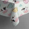thumbnail image 5 of Green Cow Cup Pattern Square Tablecloth,Waterproof Square Table Cover,Wipeable Spillproof Washable Table Cover for Home Kitchen Party Decor 60"x60"(152x152cm), 5 of 6