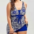 thumbnail image 1 of Conjunto de tankini acolchado extragrande para mujer, bikini, vestido de baño, traje de baño con shorts tipo bóxer., 1 of 3