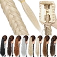 thumbnail image 4 of SEGO Long Fishtail Braid Ponytail Clip in Hair Extensions as Human Claw Jaw Braiding Ponytail Hairpiece, 4 of 6