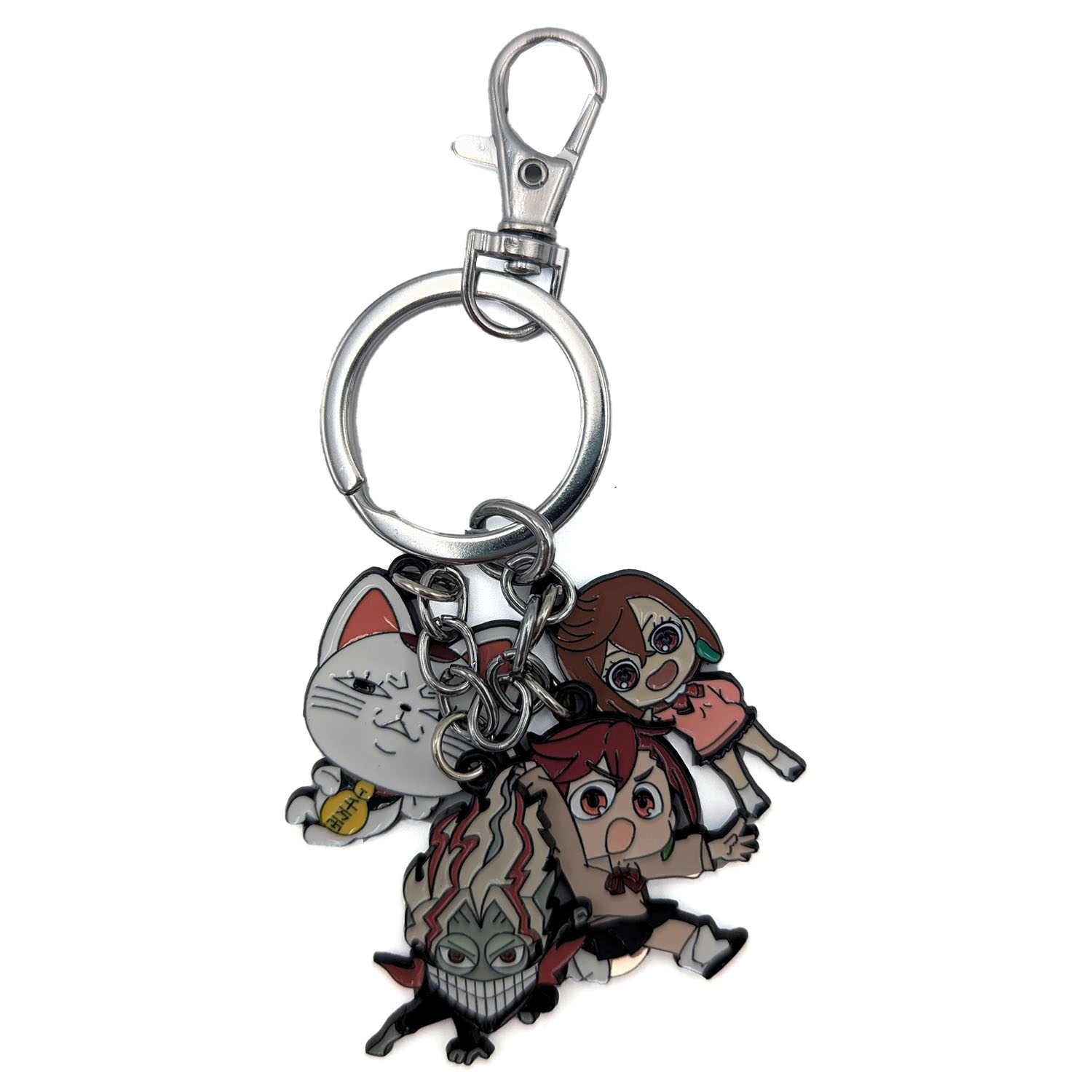 Momo Okarun Cat Aira - Dandadan 1" Keychain 4 pc. Pendant
