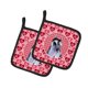 thumbnail image 1 of ""Caroline'S Treasures Schnauzer Hearts Love & Valentine'S Day Portrait Par De Agarraderas Ss4477Pthd 7.5Hx7.5W Multicolor"", 1 of 1