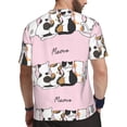 thumbnail image 2 of Wukai Cute Cats Print Men's Short-Sleeved Mesh T-Shirt,Quick-Dry Short Sleeve Workout T-Shirt-, 2 of 8