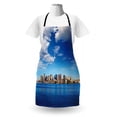 thumbnail image 3 of Massachusetts Apron, Photograph with City Skyline of Boston in Sunny Summer Day Print, Unisex Kitchen Bib with Adjustable Neck for Cooking Gardening, Adult Size, Blue and Multicolor, by Ambesonne, 3 of 4