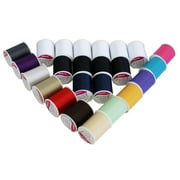 Allary Multi-Color 100% Polyester Sewing Thread, 200 yd (24 Piece)