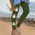 thumbnail image 2 of Bzhegqhd Halloween Printed Pants for Women Glow in Dark Skeleton Leggings High Waisted Party Costume Pants Stretch Joggers Casual Festive Night Out Bottoms Pumpkin Bat Design, 2 of 4