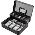 thumbnail image 1 of Locking Cash Box with Lock Money Box with Cash Tray Lock Box with Key Money Saving Organizer .Lx .Wx .H es XL Large, 1 of 8