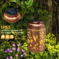 thumbnail image 4 of Solar Lanterns Outdoor Waterproof Hummingbird Garden Decor Gifts for Women Mom Grandma Hanging Solar Lights Metal Solar Decoration Outside for Yard, Patio,Backyard,Porch, 4 of 8